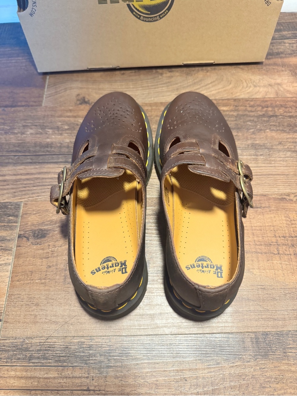 Dr. Martens 8065 Women’s Crazy Horse Leather Mary Jane Shoes - Picture 3 of 7